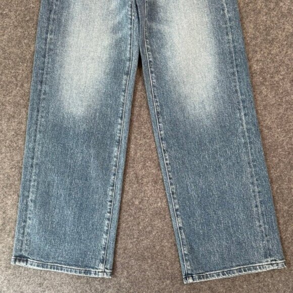 AYR The Secret Sauce Wide Leg Jeans Blue Wash Size 27S Comfort Stretch Boho Lux - Picture 4 of 13